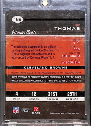 2007 Playoff Contenders - #168 Joe Thomas Rookie Ticket Auto