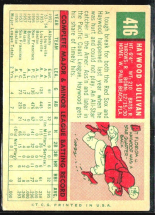 1959 Topps - Circle Around Copyright C #416 Haywood Sullivan
