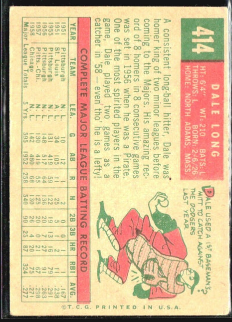 1959 Topps - #414 Dale Long