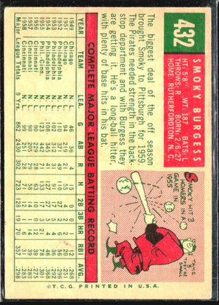 1959 Topps - #432 Smoky Burgess