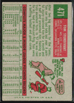 1959 Topps - #471 Tom Sturdivant