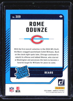2024 Donruss Rated Rookie #309 Rome Odunze
