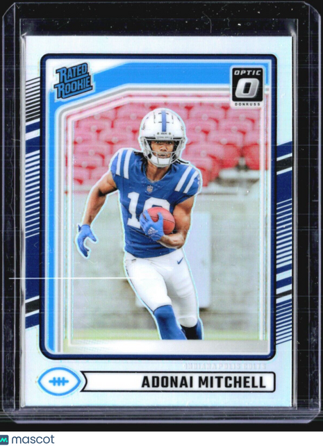 2024 Donruss Optic Rated Rookie Adonai Mitchell Silver Holo #343