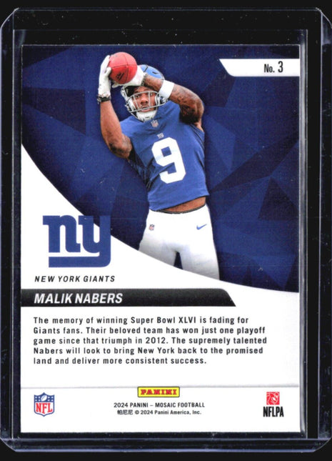 2024 Panini Mosaic Elevate Malik Nabers Rc #3