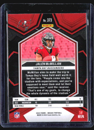2024 Panini Mosaic Jalen McMillan Rc #373