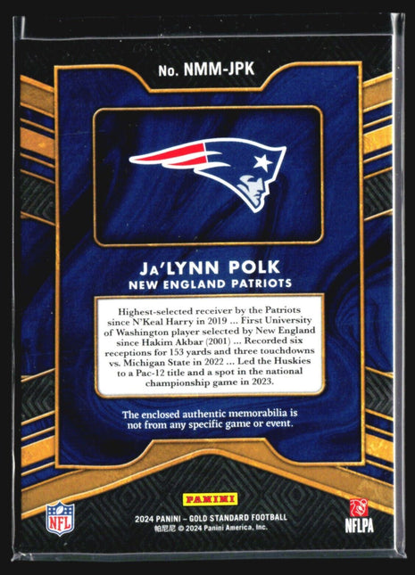 2024 Panini Gold Standard - Newly Minted Jersey #NMM-JPK Ja'Lynn Polk /499
