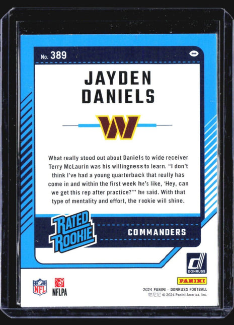 2024 Donruss Rated Rookie Jayden Daniels #389