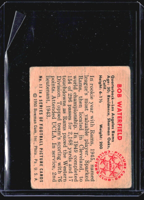 1950 Bowman - #17 Bob Waterfield