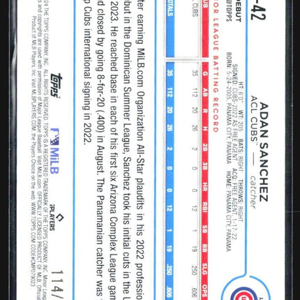 2024 Topps Pro Debut - #PD-42 Adan Sanchez (RC) Pink /199