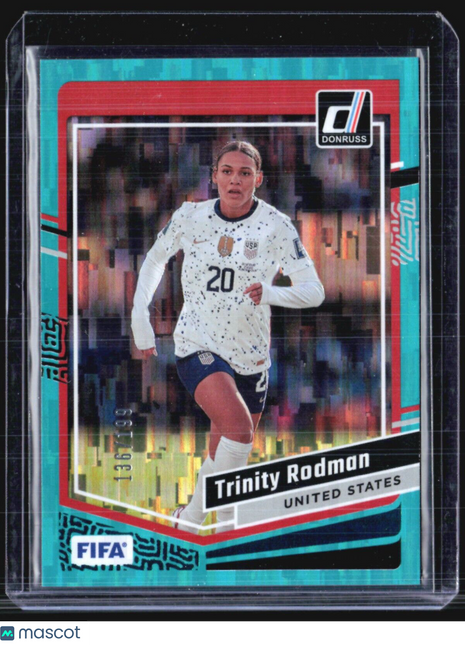 2023-24 Panini Donruss FIFA - Optic #67 Trinity Rodman Teal /199