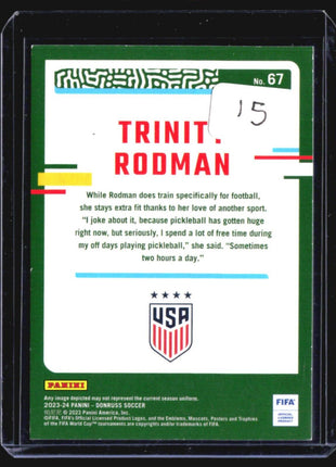 2023-24 Panini Donruss FIFA - Optic #67 Trinity Rodman Teal /199