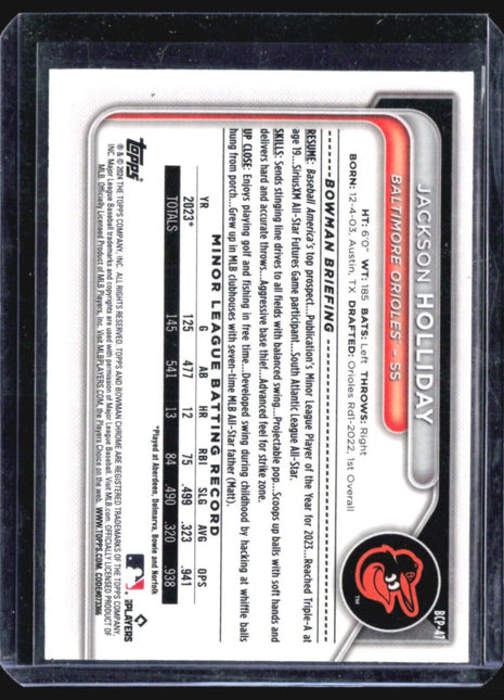 2024 Bowman - Chrome Prospects #BCP-47 Jackson Holliday (RC) Mojo