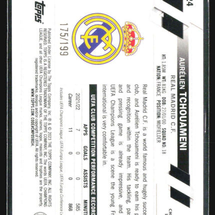 2022-23 Topps UEFA - Future Stars #124 Aurelien Tchouameni /199 Green