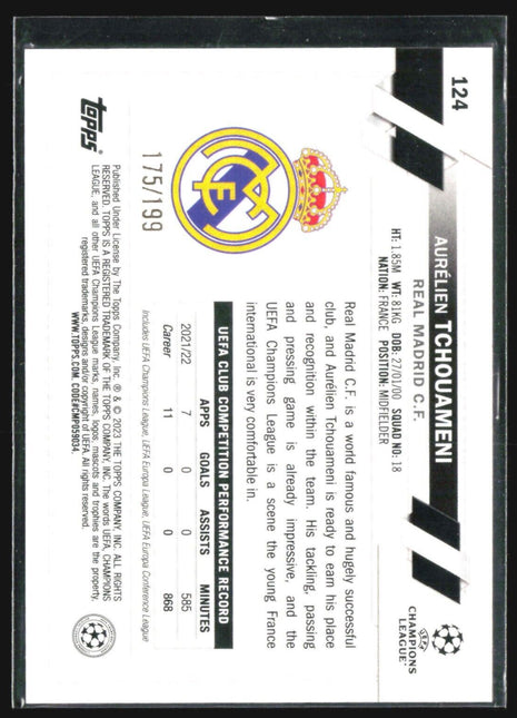 2022-23 Topps UEFA - Future Stars #124 Aurelien Tchouameni /199 Green