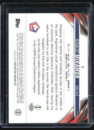 2023-24 Topps UEFA Club Competitions - #3 Ignacio Miramon (RC) Retiallian /99