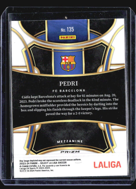 2023-24 Panini Select La Liga - Mezzanine #135 Pedri Silver