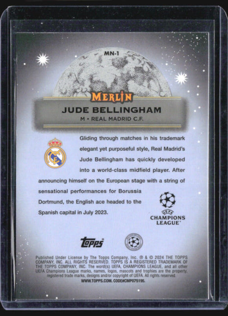 2023-24 Topps Merlin UEFA- Mystic Nights #MN-1 Jude Bellingham