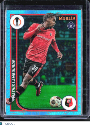 2023-24 Topps Merlin Mathis Lamnourde Aqua Rc #111