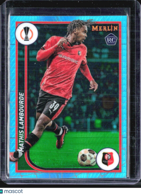 2023-24 Topps Merlin Mathis Lamnourde Aqua Rc #111