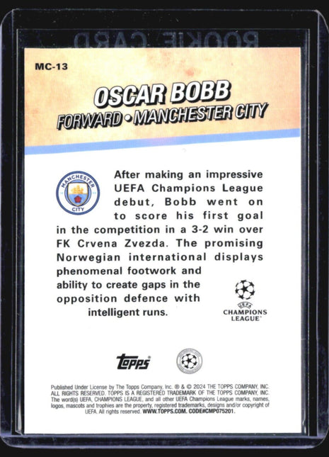2023-24 Topps Merlin UEFA Merlin's Chosen One #MC-13 Oscar Bobb (RC)