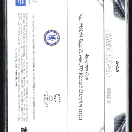 2023-24 Topps Chrome Auto Refractor #A-AA Ashanti Akpan Rc