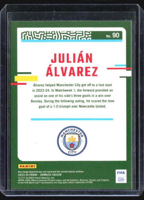 2023-24 Panini Donruss FIFA - #90 Julian Alvarez Silver Laser
