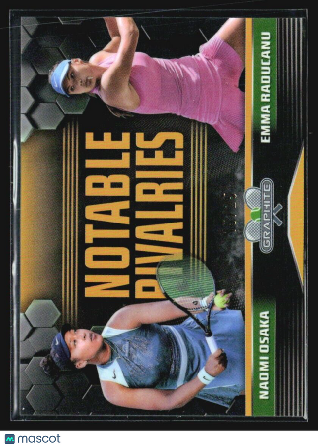 2024 Topps Graphite Notable Rivalries Naomi Osaka Emma Raducanu Gold /50