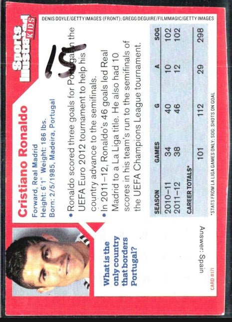 2012 Sports Illustrated for Kids Series 5 Cristiano Ronaldo #171