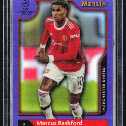 2021-22 Merlin Chrome Marcus Rashford Purple Refractor /15