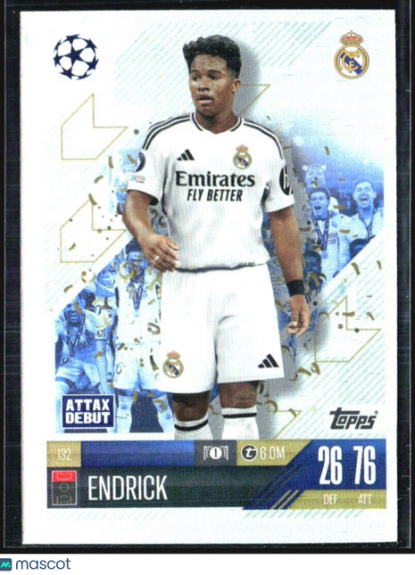 2023-24 Topps Match Attax Endrick Attax Debut Rc