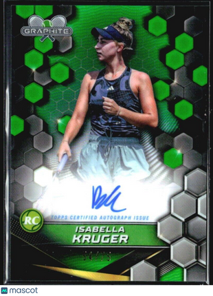 2024 Topps Graphite Isabella Kruger Green Refractor Auto /75