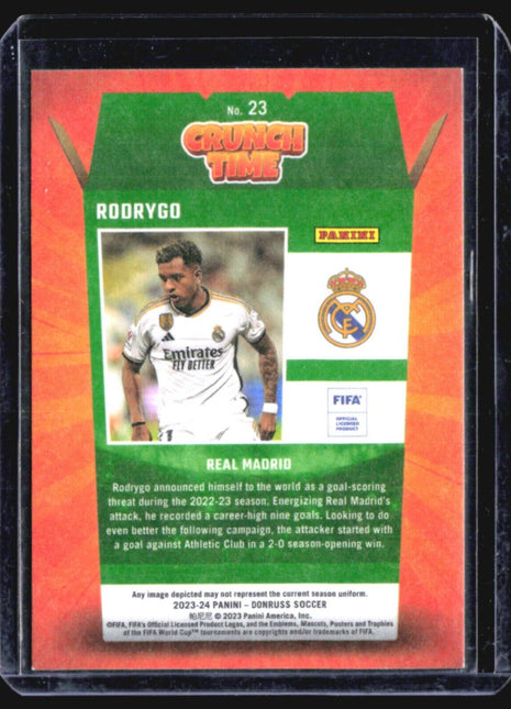 2023-24 Panini Donruss FIFA - Crunch Time #23 Rodrygo