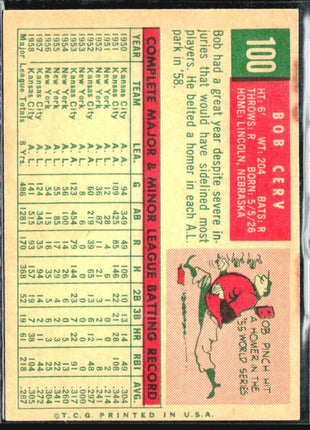 1959 Topps - #100 Bob Cerv