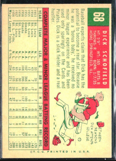 1959 Topps - #68 Dick Schofield