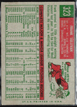 1959 Topps - #323 Frank Sullivan