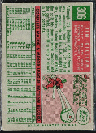 1959 Topps - #306 Jim Gilliam