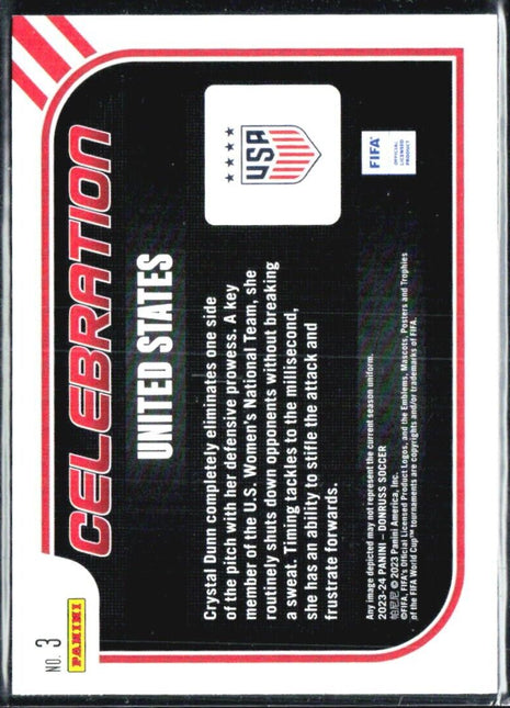 2023-24 Panini Donruss FIFA - Celebration #3 Crystal Dunn