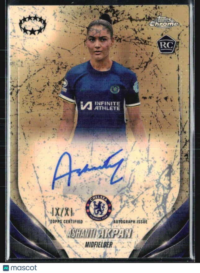 2023-24 Topps Chrome Auto XI Refractor #A-AA Ashanti Akpan IX/XI