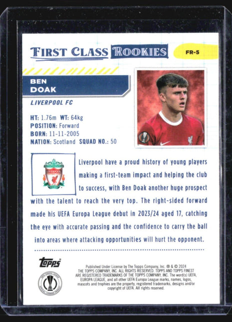 2023-24 Topps Finest UEFA - First Class Rookies #FR-5 Ben Doak (RC)