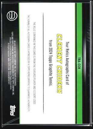 2024 Topps Graphite Clement Chidekh Black Refractor Rc Relic Auto /10