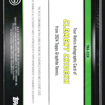 2024 Topps Graphite Clement Chidekh Black Refractor Rc Relic Auto /10