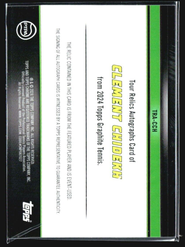 2024 Topps Graphite Clement Chidekh Black Refractor Rc Relic Auto /10