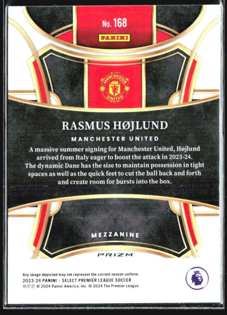 2023-24 Panini Select Premier League - Mezzanine #168 Rasmus Hojlund Pink Ice