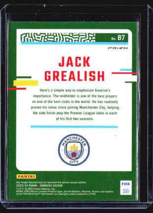 2023-24 Panini Donruss FIFA - Optic #87 Jack Grealish Silver Velocity