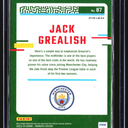2023-24 Panini Donruss FIFA - Optic #87 Jack Grealish Silver Velocity