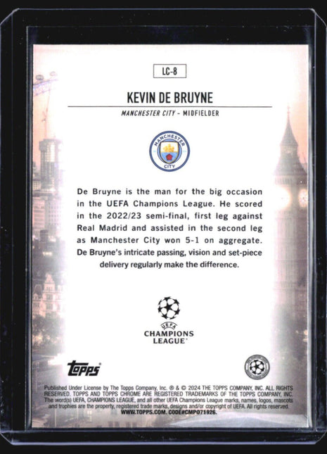 2023-24 Topps Chrome UEFA - London Calling #LC-8 Kevin de Bruyne