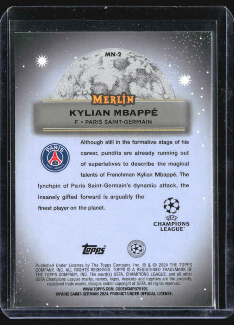 2023-24 Topps Merlin UEFA Mystic Nights #MN-2 Kylian Mbappe