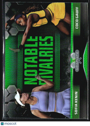 2024 Topps Graphite Notable Rivalries Sofia Kenin Coco Gauff Green Refractor /75