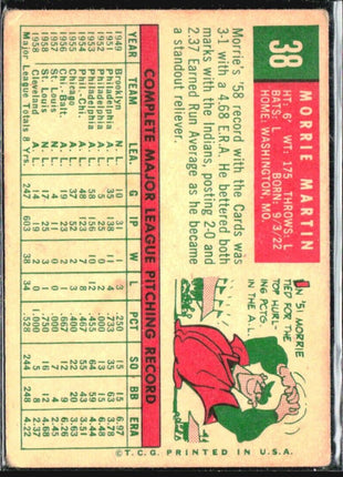 1959 Topps - #38 Morrie Martin
