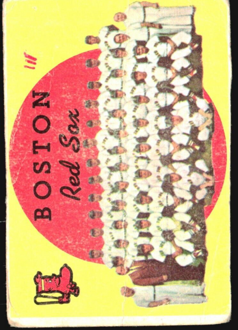 1959 Topps - Third Series Checklist white back #248 Boston Red Sox